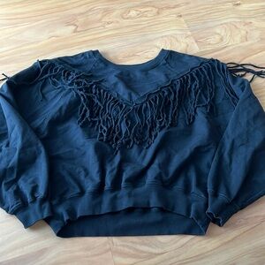 Chelsea DeBoer by Lily & Lottie Oversized Fringe Crew